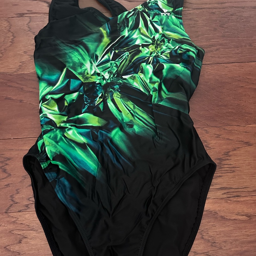 TYR Black and Green Swimwear